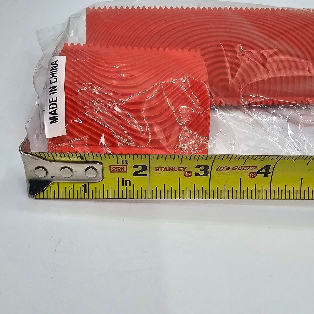 Retique It Wood Grain Tool Set 3” 6” Red Rubber Faux Finish Graining Tools - Picture 8 of 9